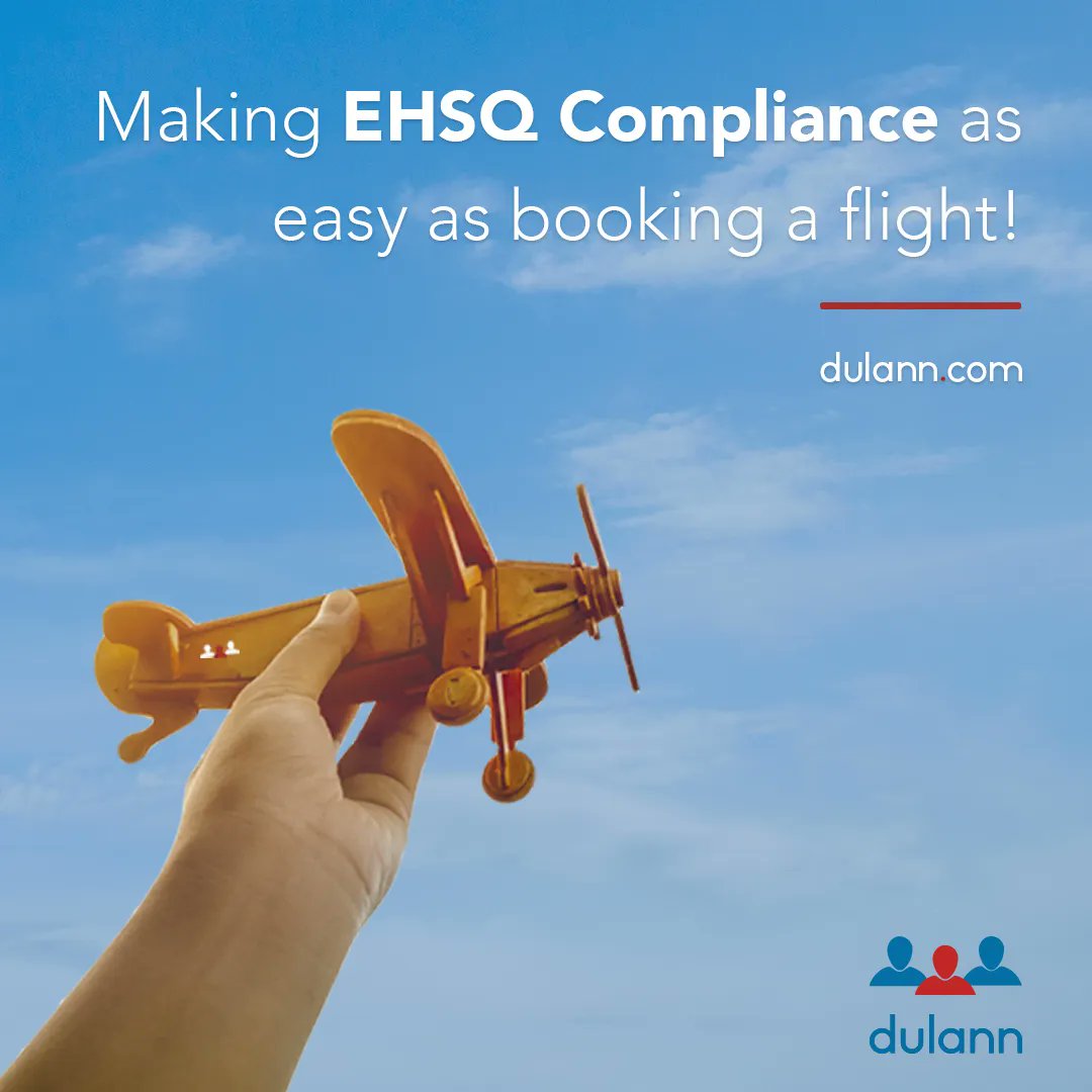 dulann making EHSQ compliance as easy as booking a flight! 
For more information on why head over to our website 
dulann.com 
#teamdulann #compliancesoftware #bookademo