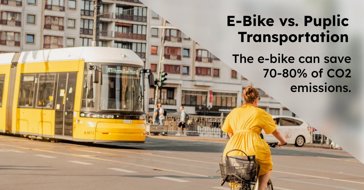 velio_de's tweet photo. Is an #ebike more #environmentally friendly than using #publictransport? Experts say "yes", because a shift to ebikes can save 70 to 80% of CO2 emissions. This gives reason to consider not only the expansion of public transport, but also the expansion of suitable #bike lanes https://t.co/Z5Uh1sBw12