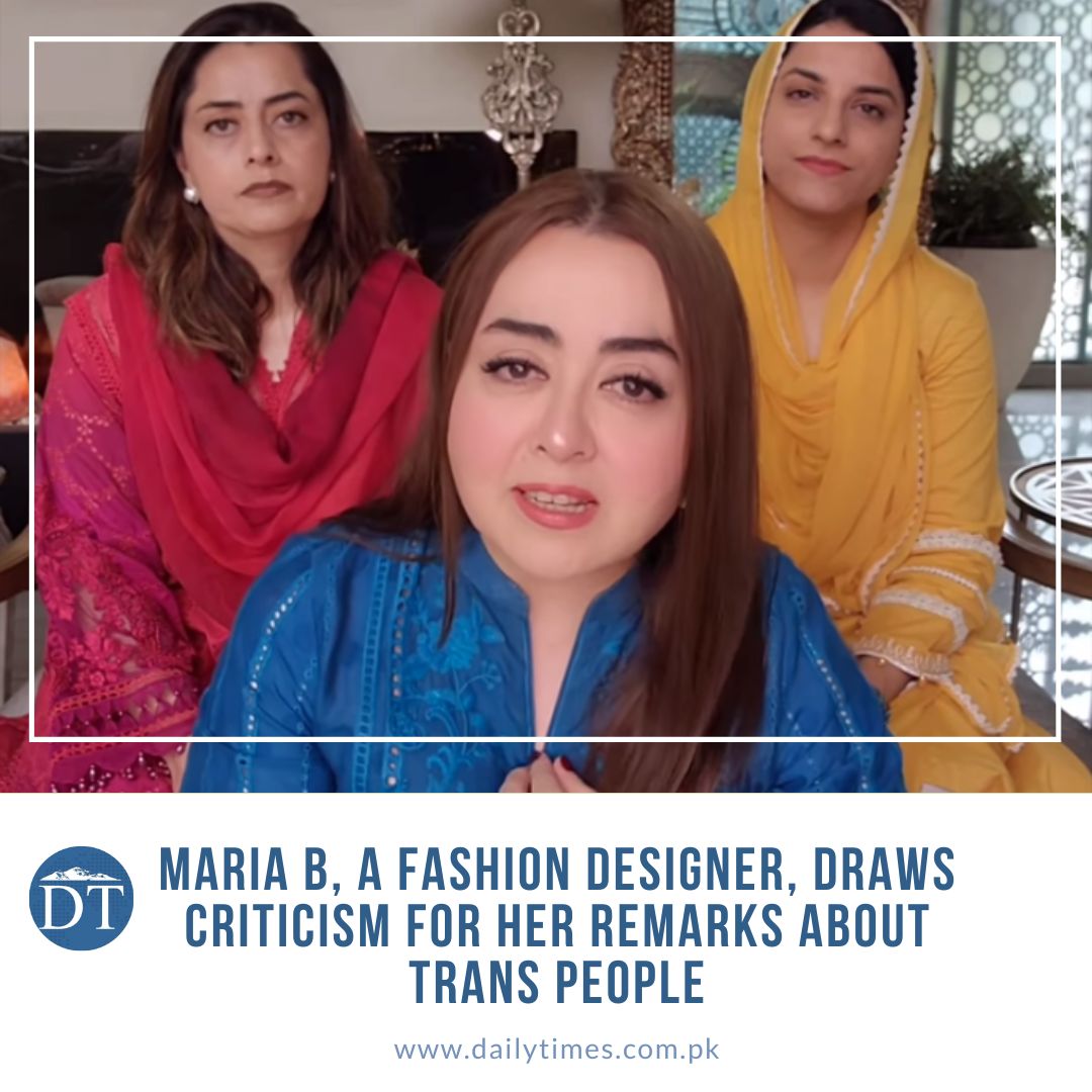 dailytimespak's tweet photo. The country’s current hot topic, Transgender Persons (Protection of Rights) Act of 2018, has captivated attention of top fashion designer Maria B, who took to Instagram to voice her opinion.
#Mariab #designer #criticism #transgender #act2018
Read more: https://t.co/ylFQpBecZn https://t.co/ScdmtLjBPl