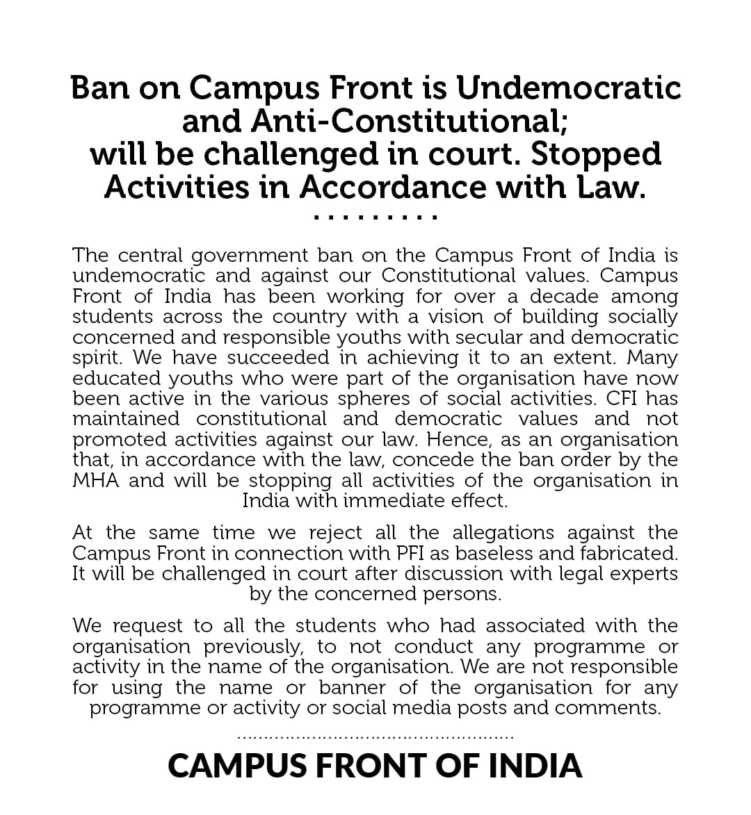 Campus Front of India tweet media
