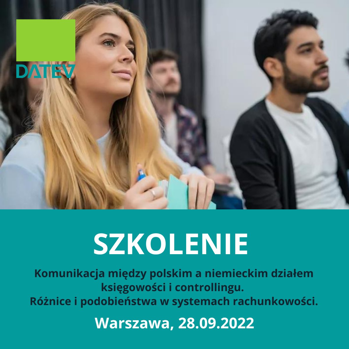 Z powodu dużej ilości zainteresowanych tematyką szkolenia z przyjemnością informujemy, że postanowiliśmy zorganizować szkolenie ponownie w terminie 28 listopada 2022 r. Serdecznie zapraszamy do rejestracji.

Więcej informacji na temat szkolenia: datev.pl/szkolenie-komu…
