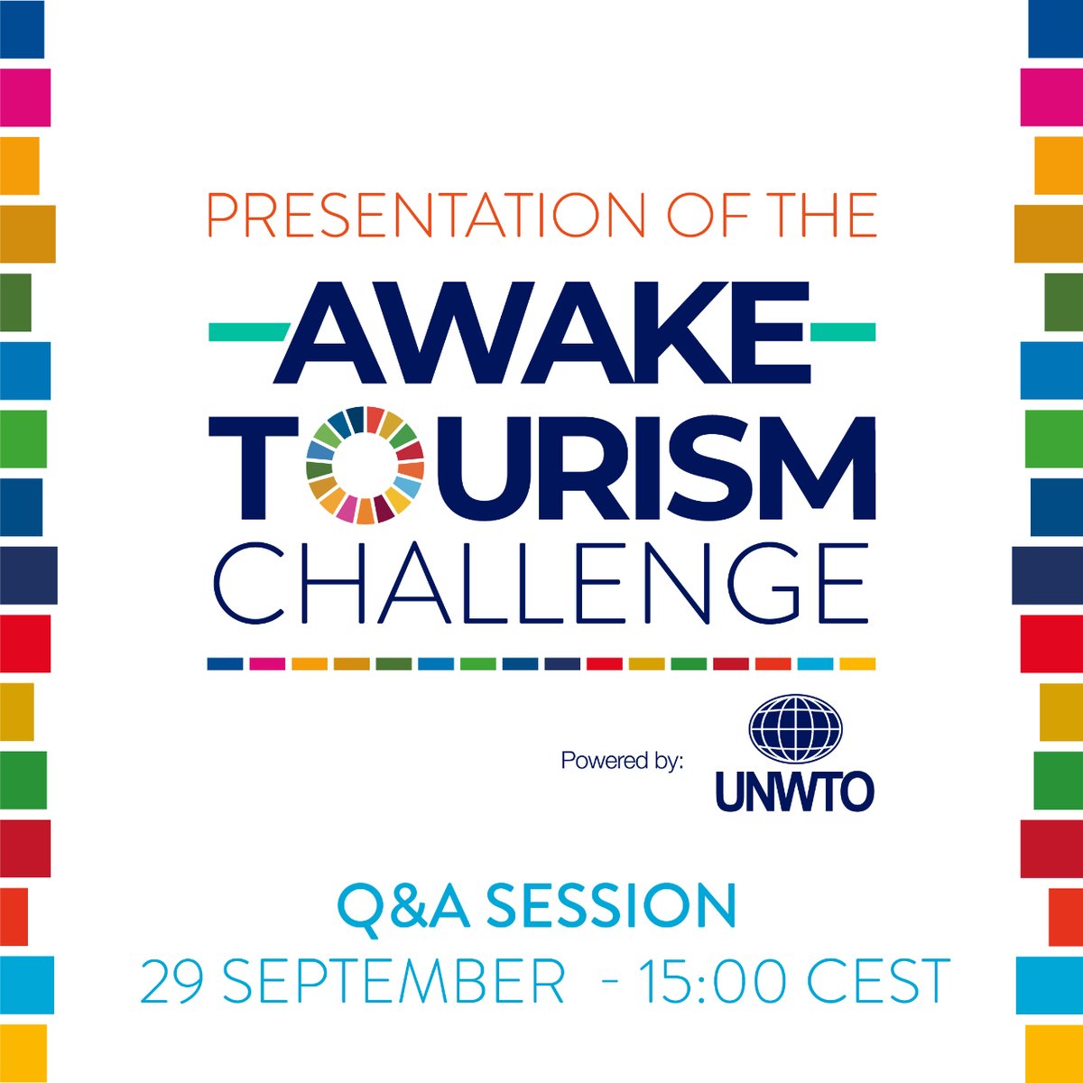 UNWTOAcademy's tweet photo. 1️⃣ day left! ⏰ See you tomorrow at our webinar 'Presentation of the #AwakeTourismChallenge with Q&amp;A session'! 

Already convinced you want to apply or want to find out more information on the challenge?👉 Register now: https://t.co/KaOLIZx9lf https://t.co/9fgv2Ra4T1