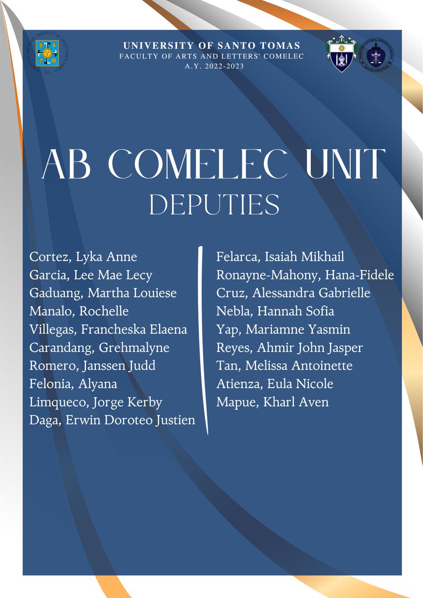 📣 | Hands on deck! We are all set for the academic year.

The AB COMELEC warmly welcomes our new deputies. Congratulations! 🥳🎉