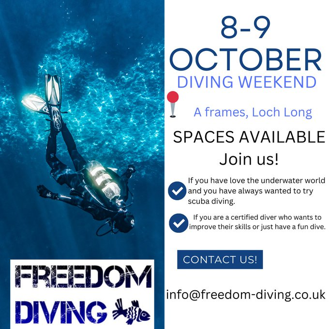 DivingFreedom's tweet photo. Scotland may be small in size but the coastline offers divers some of the most scenic and exciting dives in the world.
Join us in our dives weather you have experience or not . You can check all our dates in our website and get in touch to start making bubbles! https://t.co/UFZQWQn5WE