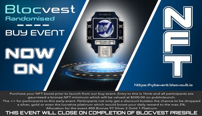 <a href="/CoinDesk/">CoinDesk</a> <a href="/cryptocom/">Crypto.com</a> <a href="/amitoj/">Amitoj Singh</a> The Blocvest presale on <a href="/TheGemPad/">𝗚𝗲𝗺𝗣𝗮𝗱</a> is LIVE NOW and filling fast!

Compound daily(up to 2%) to earn sustainable passive income

gempad.app/presale/0x6369…

<a href="/CoinDesk/">CoinDesk</a> 
<a href="/cz_binance/">CZ 🔶 BNB</a> 
<a href="/DelCrxpto/">Del Crxpto</a> 
<a href="/Eljaboom/">Elja 🌋 🦍🔸</a> 

More info
<a href="/BlocVaultAPP/">BlocVault</a>
linktr.ee/BlocVault

#Binance #BSC #BNB