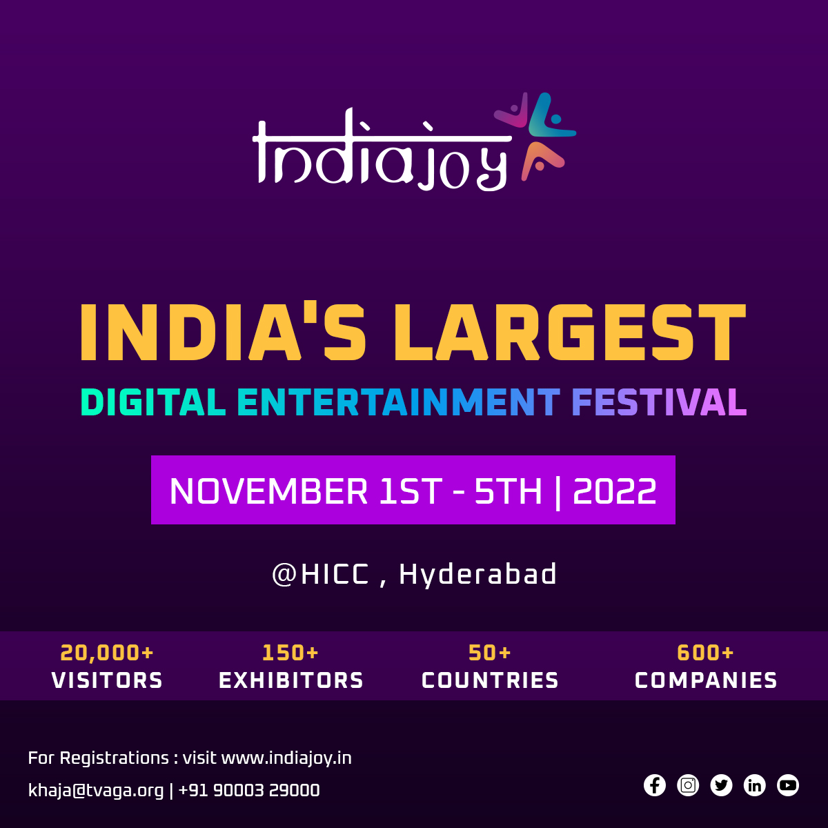 AnimationXpress's tweet photo. Are you trying to break into the digital entertainment world? Are you seeking advice and support?
Every struggle you have can blossom at #Indiajoy.
https://t.co/kaTNuBW42n
#VirtualReality #IndiaJoy2022 #360visuals #InfluencerCon2022 #VFXandYou #Desitoons #Ottpulse #Tvaga #IGDC https://t.co/93teCNU8yL