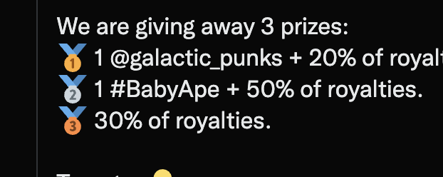 RealityFluxVal's tweet photo. @Lapeclub Am  reading this wrong??

It reads as if you are giving away 100% of the project royalties in this post.. 

And second place is actually the most interesting prize🤷🏻‍♂️ https://t.co/I5Vz081B10