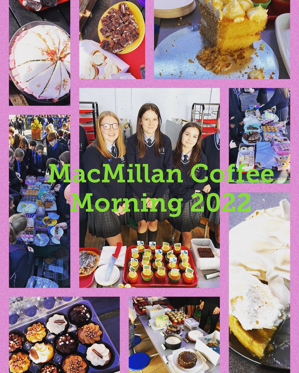 Fantastic coffee morning with lots of money raised! Big thank you to all those who attended and who supported with cake donations. Fantastic student leaders doing us proud! <a href="/macmillancancer/">Macmillan Cancer Support</a> Bake off winners will be announced later today.