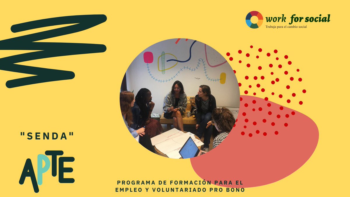workforsocial's tweet photo. Lanzamos #Senda, un programa para personas en búsqueda de empleo de #formación y #voluntariado #probono Puedes inscribirte y saber más aquí 👉 https://t.co/kMkb0TEYBr #erasmusplus #empleo #empleabilidad #APTEProject https://t.co/MvyGkVZqhc