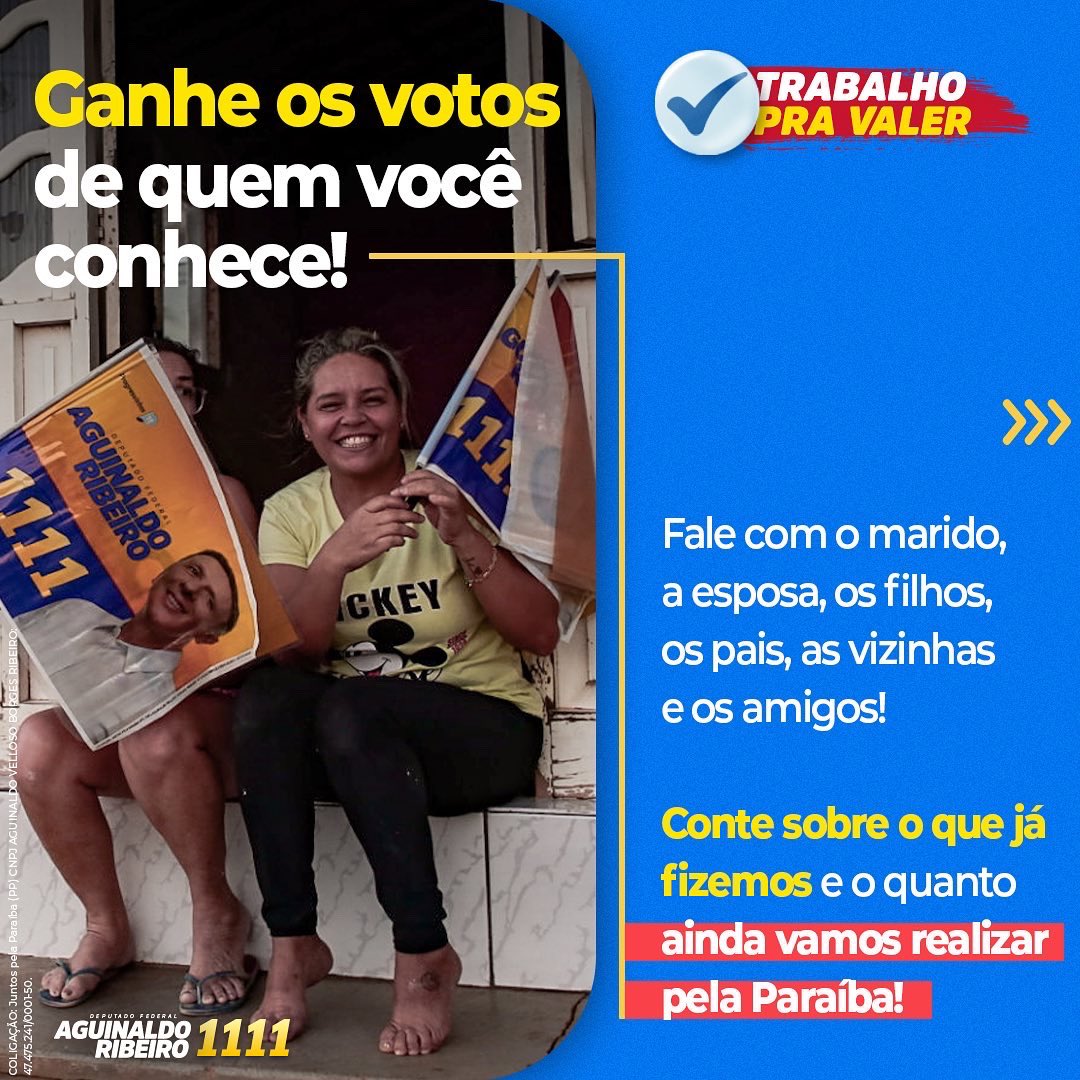depaguinaldo11's tweet photo. Agradeço muito quem está ao nosso lado, fazendo essa campanha linda acontecer! Agora é a hora da gente arrochar ainda mais, ir pras ruas e pras redes mostrar que o nosso #trabalhopravaler já fez muito por essa terra e que vamos conquistar ainda mais! 💙💛 https://t.co/VVDMT4Nv0X