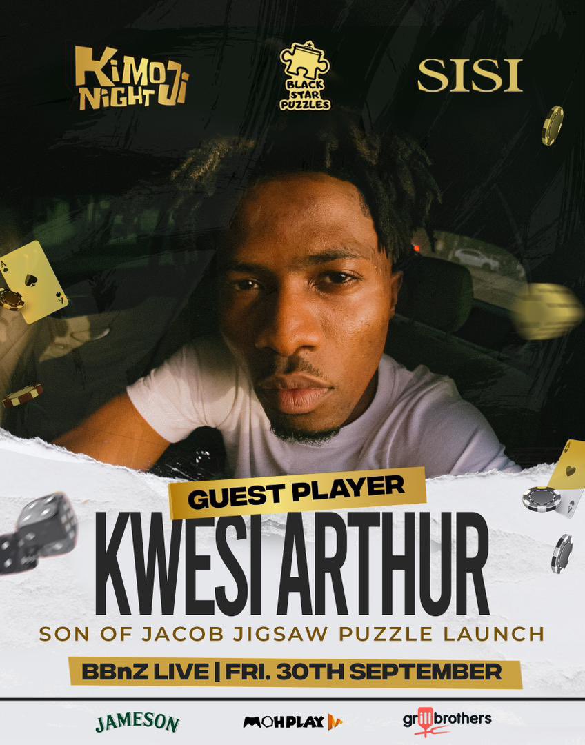 blackstarpuzzle's tweet photo. This Friday we’re partnering with @KimojiNight to launch @KWESIARTHUR_’s Son Of Jacob Jigsaw puzzle.
#sonofjacob
#RoadToKimojiAt2 #KwesiArthur #KimojiNight https://t.co/o7pjdDAoBv
