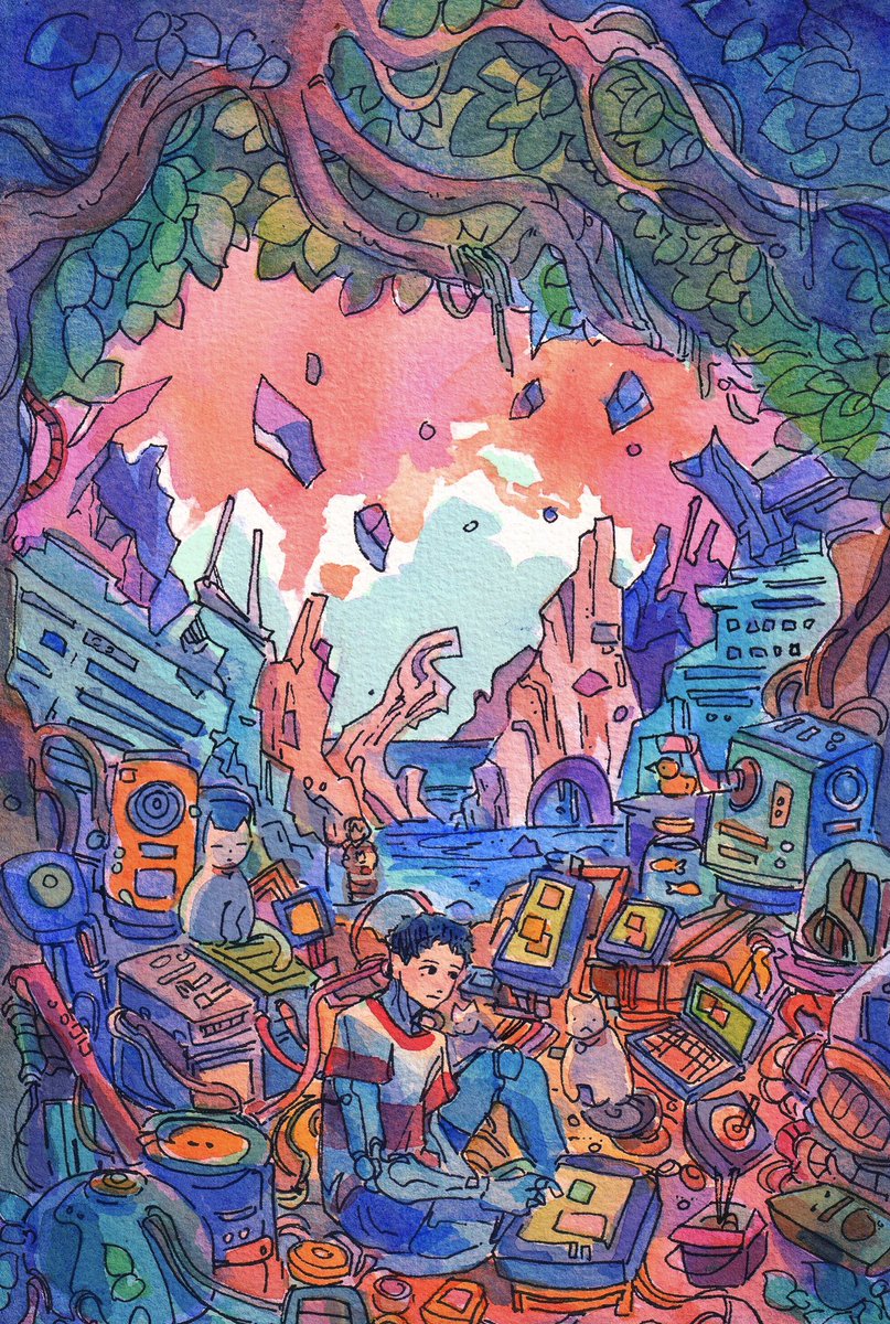 catforests's tweet image. beachside brambles #illustration