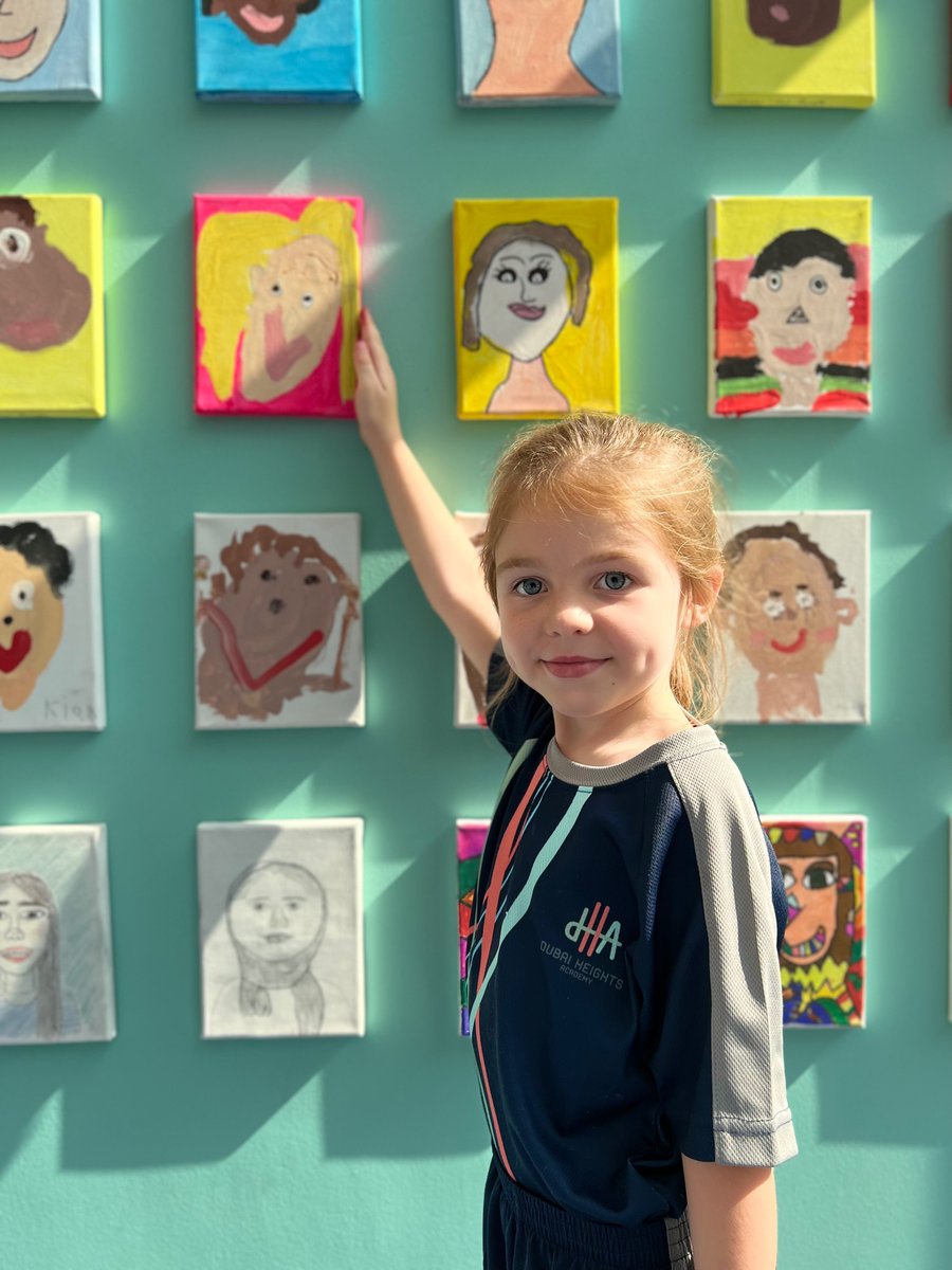 Picasso famously quoted “Every child is an artist” and this is true for all of our students at DHA. This is our self-portrait wall, a display of the self-portraits made by all of our FS1 - Year 8 students from last academic year. This is who we are and we are proud to be DHA!