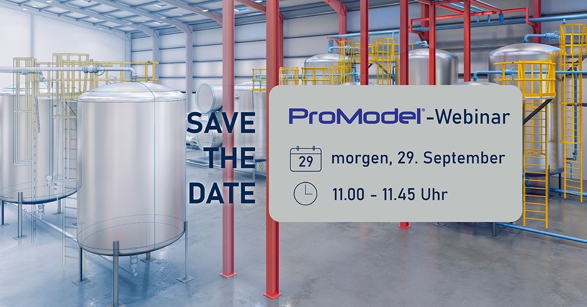 DREICAD's tweet photo. ProModel - Prozesssimulation für die Fabrikplanung

Erfahren Sie die Vorteile der Prozesssimulation in der Fabrikplanung. Das Webinar findet gemeinsam mit unserem Kooperationspartner Andreas Karrais, Geschäftsführer der GBU mbH, statt. 

Wir freuen uns auf Ihre Teilnahme! https://t.co/dNgnESuIFC