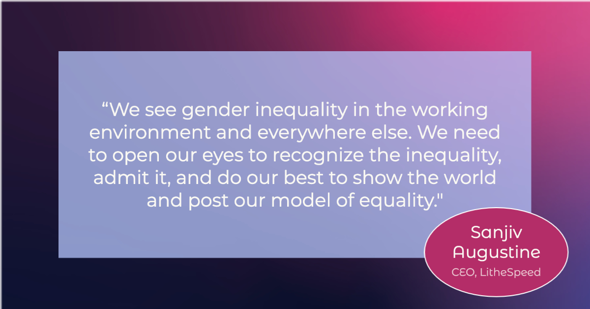 The first step in addressing inequity is, of course, recognizing it. Check out our 4th podcast with Sanjiv Augustine and learn what steps he has taken to level the professional playing field. loom.ly/3PyAWNc #allyship #genderequity