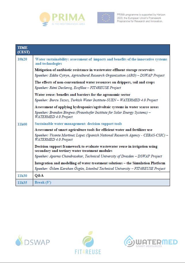 DSWAP1's tweet photo. 📢Do not miss our joint webinar with @fit4reuse and @watermed4 #PRIMAprojects!
💻"Solutions and Challenges for Sustainable Water Management in the Mediterranean Basin"
🗓️29 September 2022
⏰9:00-13:00 CEST
Register👉 https://t.co/q6fwZg1IEI https://t.co/kqPkt9Zb7w