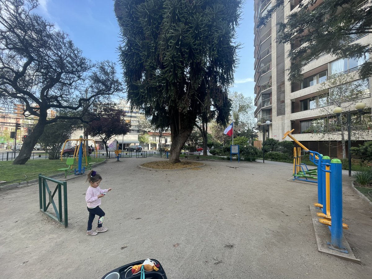 ConiAscui's tweet photo. Podrían de la @MuniNunoa evaluar poner algún juego para niños en la plaza que está en Holanda con Simon Bolivar, es una plaza que solo tiene maquinas de ejercicios pero que siempre van niños y deben jugar en las maquinas 😢 gracias 🙌🏻🙌🏻🙌🏻 https://t.co/EnXA8ziLzi