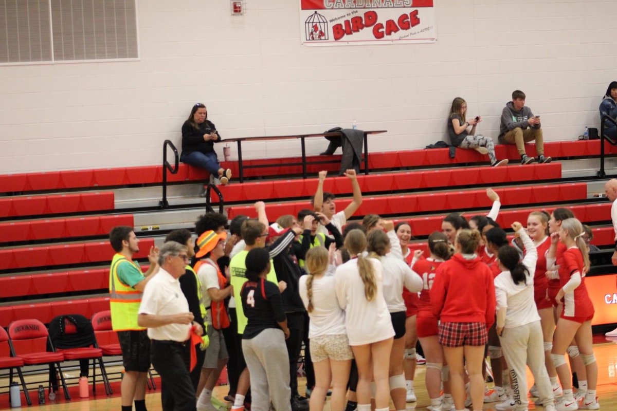 Congrats to the JV and varsity on your sweep of keystone wildcats! JV was a nail biter, way to stay focused and finish strong together! Varsity continued to improve and grow together! #together #lovemyteam #workhardplayharder <a href="/BrooksideCards/">Brookside Cardinals</a>