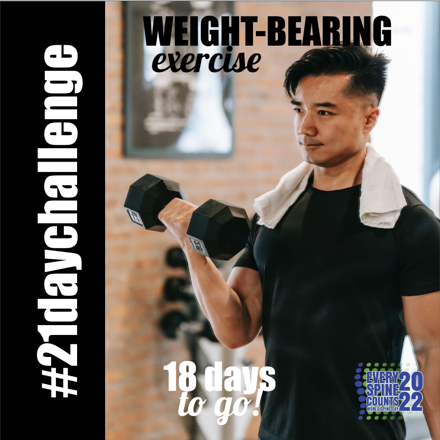 HEALTHY LIFE = HEALTHY SPINE 🏋🏻‍♀️
What healthy activity are you turning into a habit?

1️⃣8️⃣ days until #worldspineday!!!