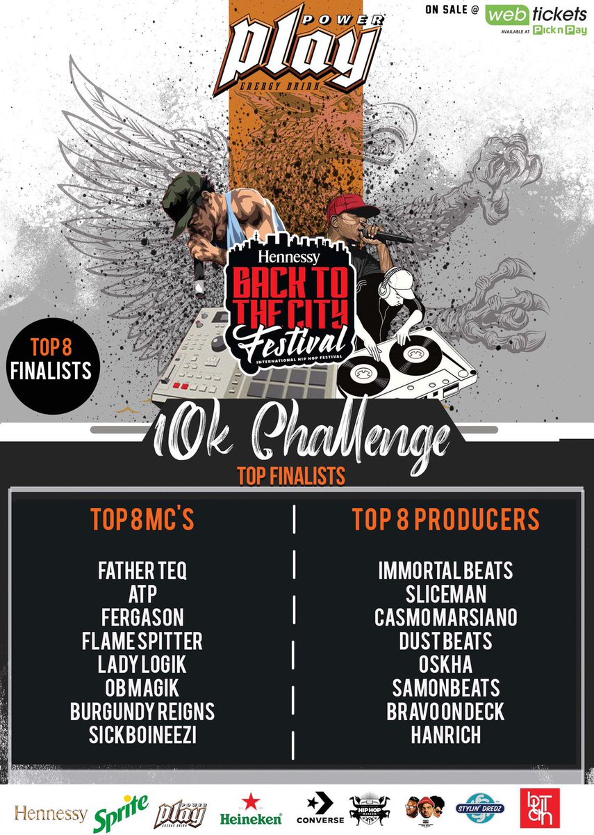 FlameSpitterOff's tweet image. I Made IT To The Top 8 MC's Finalists #10KChallenge At @BacktothecitySA The Biggest Hip Hop Festival In Africa 🙌🏼🔥 Thank You So Much To Everyone Who Took Their Time To Vote For Me. These Are The Results ❤️👑 See You All There 💯
#FlameSpitter 🔥🔥🔥🐉
