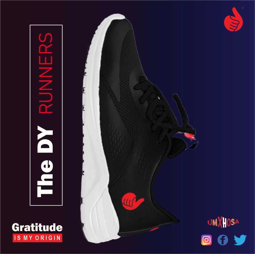 umxhosa_za's tweet photo. The Black &amp; White DY Runners of Umxhosa
The great sports sneaker for great people. 
@Bonang 
Local sports brand with an aim to empower sports athletes.
Your support is appreciated.
Gratitude is my Origin

#AndileMpisane #Mcflurry #fourways #CasspervsPriddyUgly #PodcastAndChill https://t.co/SCiObUpyMA