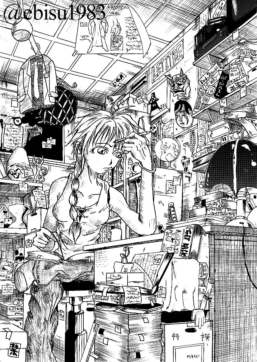 過去絵 創作
(インク/Gペン/トーン)

透視図法とか覚えたての頃に描いた絵。2枚目は公私が不安定な時期に描いたので友人にわりと本気で情緒を心配された。

#イラスト 
