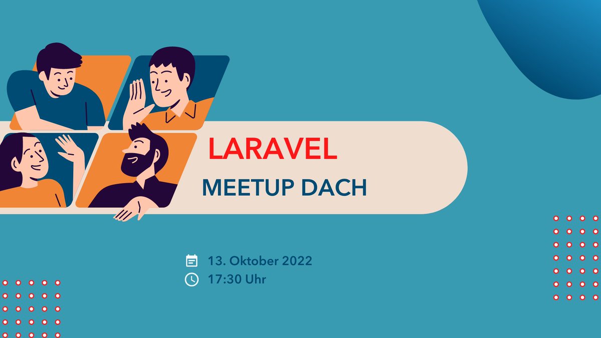 byte5's tweet image. Sinkende Temperaturen & bunte Blätter machen es klar: Der Herbst ist da. Damit kehrt auch das #Laravel Meetup DACH zurück aus seiner Sommerpause & starten wieder durch mit spannenden Themen rund um das #PHP-Framework. 🥳bit.ly/3UOF93d
#laravelmeetupdach