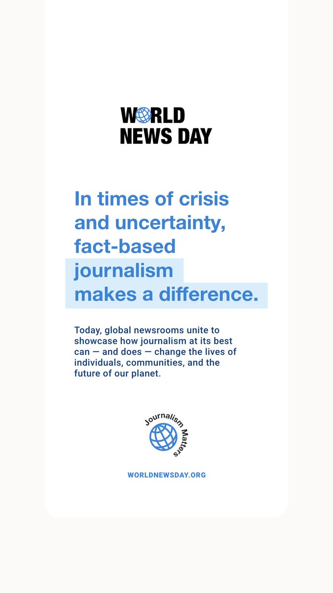 Today <a href="/CBCNews/">CBC News</a> joins 500 global newsrooms to spotlight and amplify fact-based #journalism and its impact on communities everywhere. #WorldNewsDay #JournalismMatters.