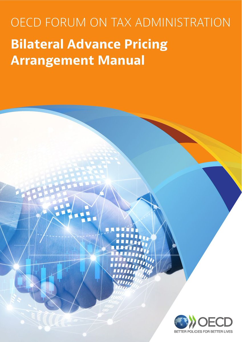 OECDtax's tweet photo. The Bilateral Advance Pricing Arrangement Manual provides tax administrations & taxpayers with information on the operation of BAPAs and identifies 29 best practices for BAPAs without imposing a set of binding rules.
📙➡️ https://t.co/uGKlR9W50x
#FTAplenary2022 #OECDFTA https://t.co/X9WVN9SSjO