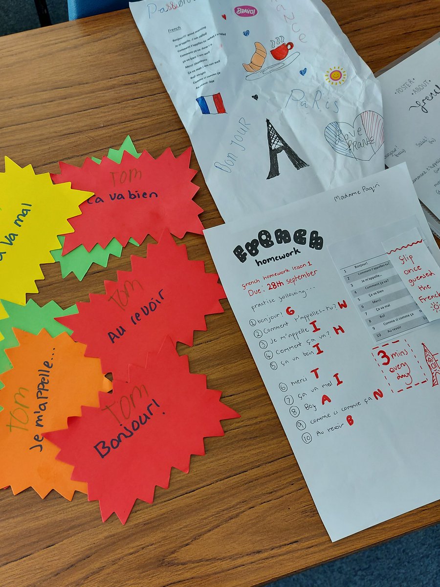 LyndonMfl's tweet photo. Fantastic start of Year 7 French with amazing revision cards! Dedication and commitment are keys to success!
Bravo!👍 https://t.co/D0uKiUrSAY