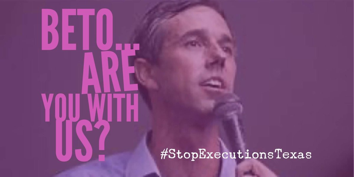 jettica65's tweet photo. Every single solitary day I get a text message from the @BetoORourke campaign asking for money! All I am asking for in return…
Will you fight against the #DeathPenalty like we have fought for you? Next scheduled execution is October 5th of #JohnRamirez
#StopExecutionsNow https://t.co/v1GxmeRsLz