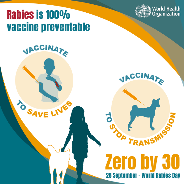 WHOAFRO's tweet photo. #DYK: Rabies is 100% preventable.

✅ Vaccinating dogs is the most cost-effective strategy for preventing #rabies in people. 

Protect your family &amp; others by vaccinating your dog.

#WorldRabiesDay 🐕 https://t.co/aE8smvlwFf