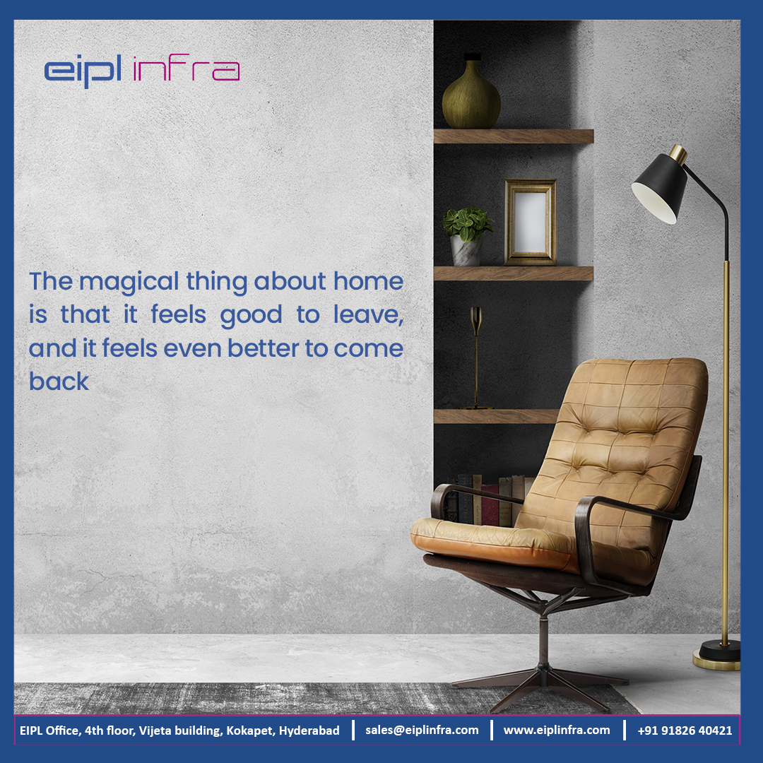 E_infra_'s tweet photo. One of your happiest places should be Home.
#eiplinfra #lapaloma #apila #rivera #flatsinmanchirevula #realestateindia #realestatebuilders #realestate #quoteoftheday #realestatelife #living #future #quotes #home #investments https://t.co/S4OUpoRTOD