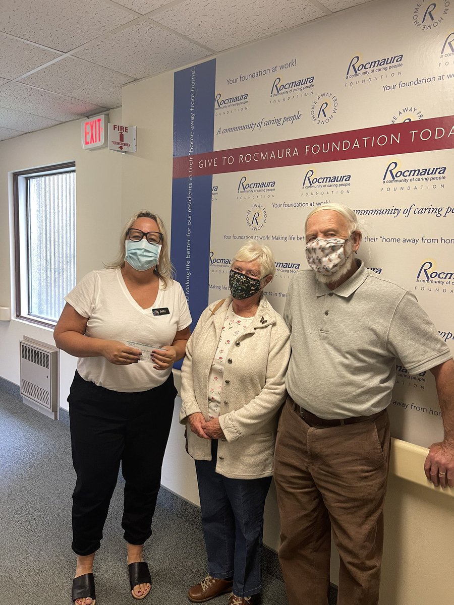 SallyCummings's tweet photo. John and Lynn Wack made a $2000 gift toward Rocmaura’s palliative care suite project. Lynn says this will bring comfort to families at end of life. To make a gift visit https://t.co/u6AHRTop04 https://t.co/6p9MRg2OFG