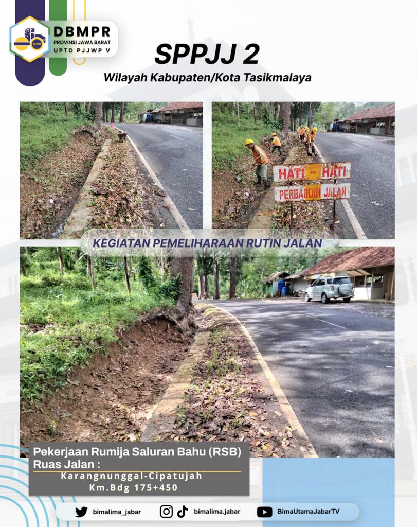 bimalima_jabar's tweet photo. Selamat Malam #Kawan5 👋
Berikut Pekerjaan Rumija Saluran Bahu Oleh SPPJJ 2 Kab./Kota Tasikmalaya.
@ridwankamil
#dbmprjuara https://t.co/VM36vmMqWv
