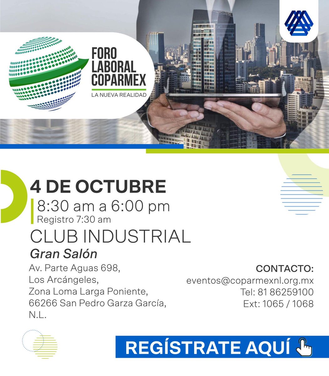 armguajardo's tweet photo. Este 4 de octubre nuestro Foro Laboral , regístrate y actualízate con las conferencias y panelistas de prestigio. https://t.co/xGg6xw2E7p