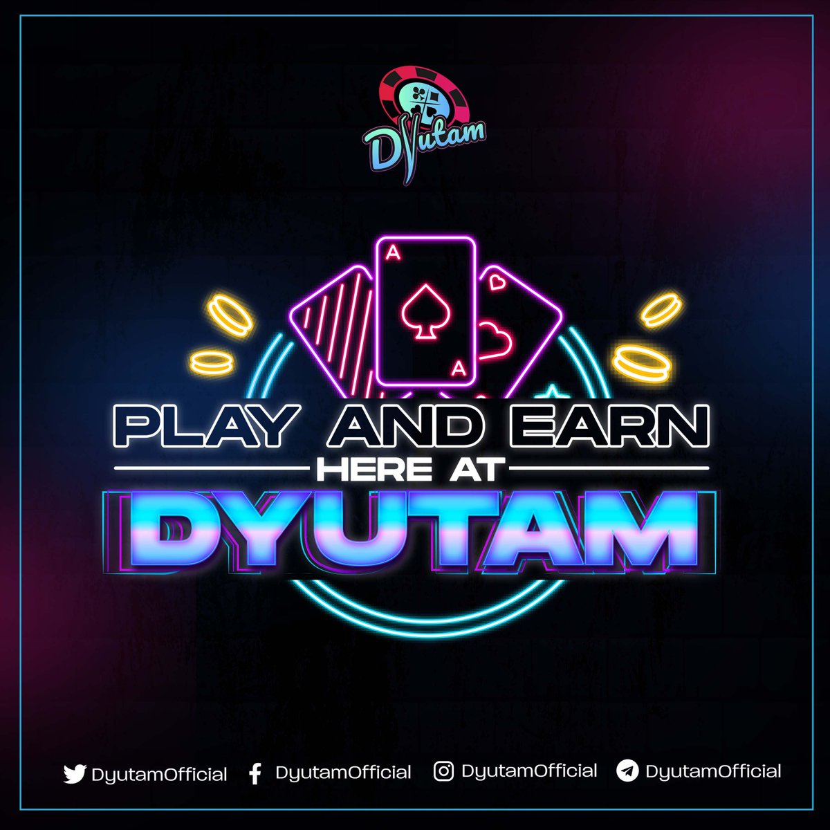 🃏Play-and-earn is a gateway drug to #DeFi.
Play-and-earn games are onboarding millions (and soon billions) of people into web3!🎮

Play to Earn is out PLAY AND EARN is the new trend!
Get it here in DYUTAM: 🚀
🔗 linktr.ee/dyutam