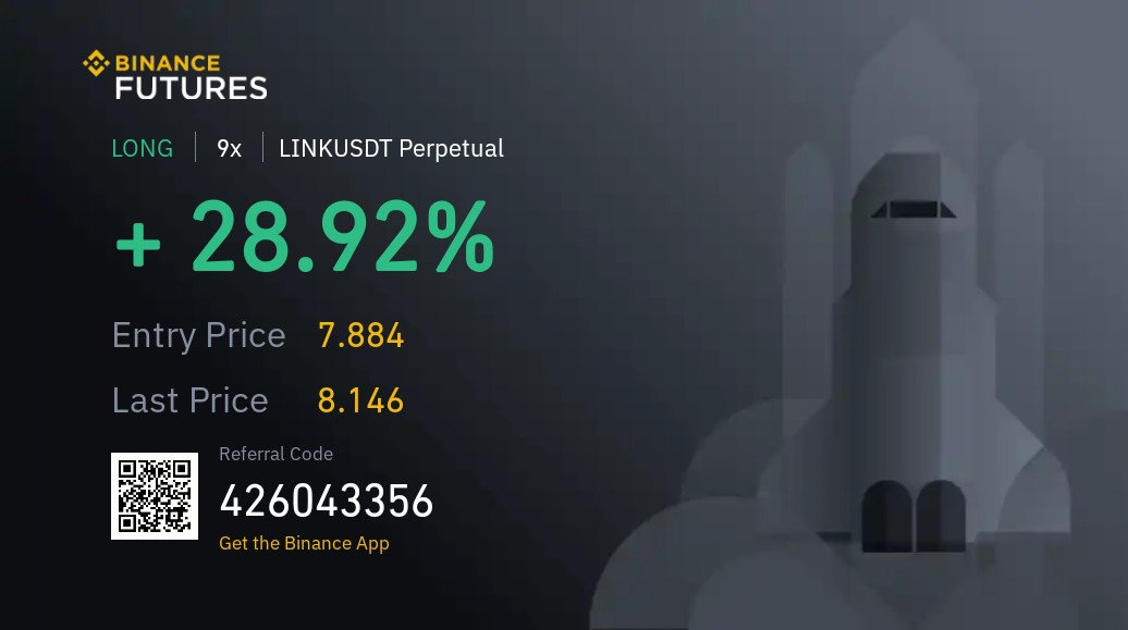 I took profit, 8.66ya kadar tutmaya devam edeceğim. #BTC #LINK