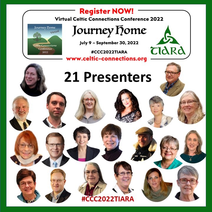 CeltConference's tweet image. Don’t panic but get busy! You have 3 full days left of Celtic Conference left! How many presenters did you see so far?

#ancestry
#dna 
#familytree
#familysearch
#irishancestry
#irishgenealogy
#irishresearch
#irishfamilytree
#CCC2022TIARA