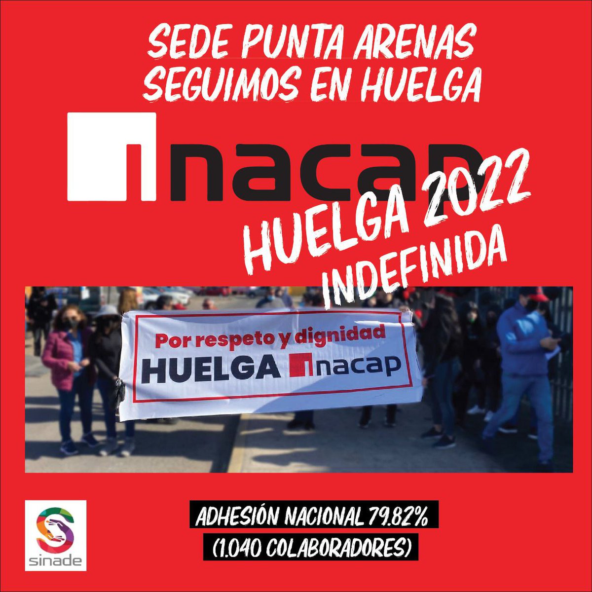 InacapHuelga's tweet photo. En INACAP SEGUIMOS EN HUELGA INDEFINIDA 
Tw @InacapHuelga - ig @InacapHuelga2022 #inacapHuelga2022 #inacapHuelga #huelgaindefinidainacap LUCAXINACAP #LUCAXINACAP INACAP Punta Arenas https://t.co/VedYbNWYQV
