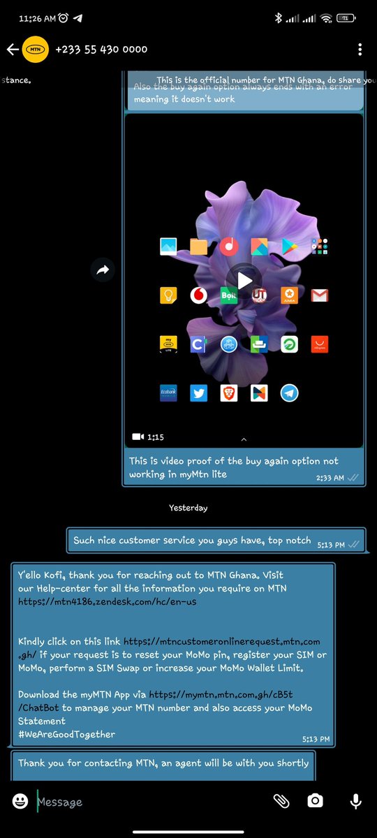 kofiD3LA's tweet photo. @MTNGhana @AskMTNGhana  since 23rd September, an agent is yet to acknowledge my messages, why have these channels if you will ignore our messages anyway? 🤦🤦🤦 https://t.co/sl3Po6iA3Q