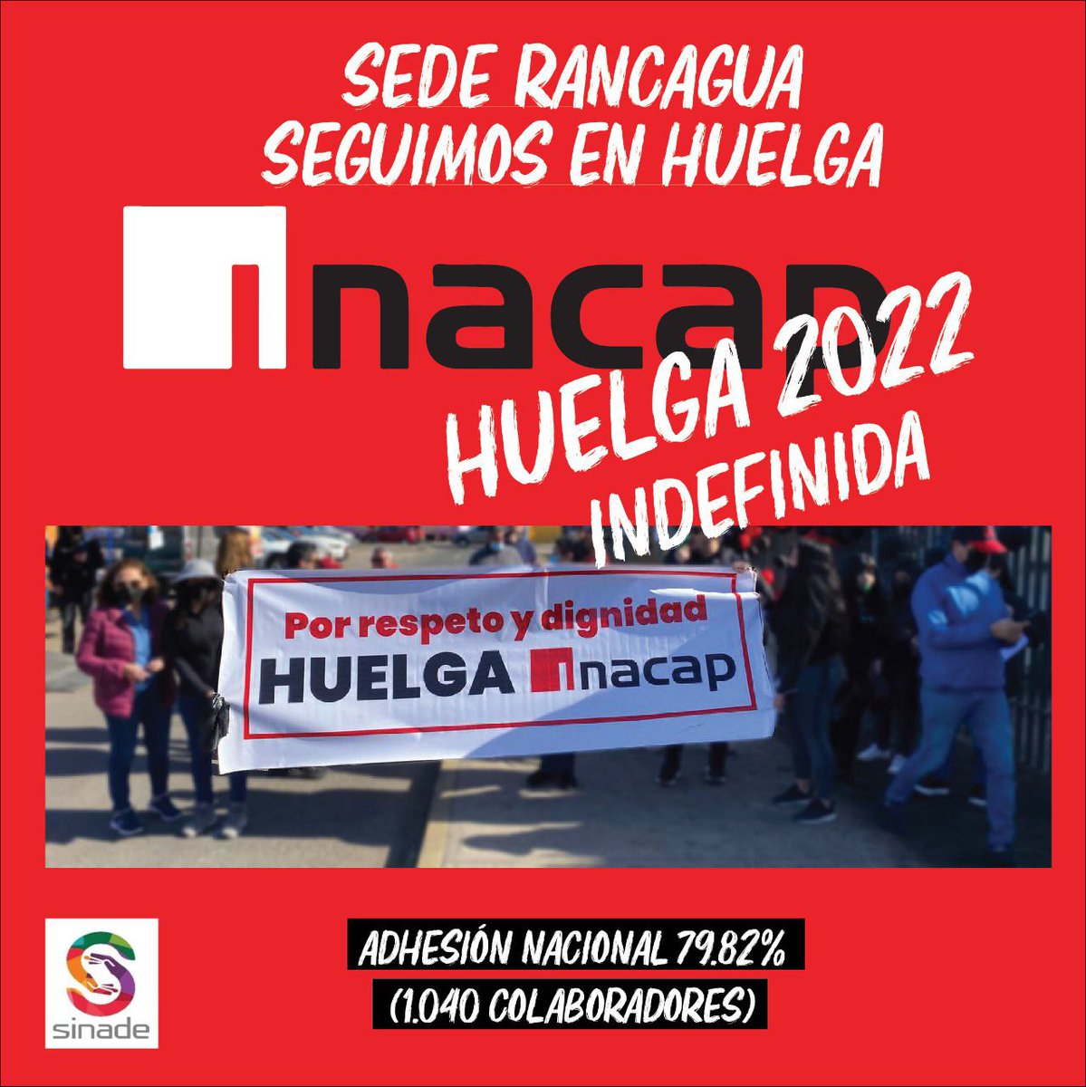 InacapHuelga's tweet photo. En INACAP SEGUIMOS EN HUELGA INDEFINIDA 
Tw @InacapHuelga - ig @InacapHuelga2022 #inacapHuelga2022 #inacapHuelga #huelgaindefinidainacap LUCAXINACAP #LUCAXINACAP INACAP Rancagua https://t.co/jEuY9AGH9p