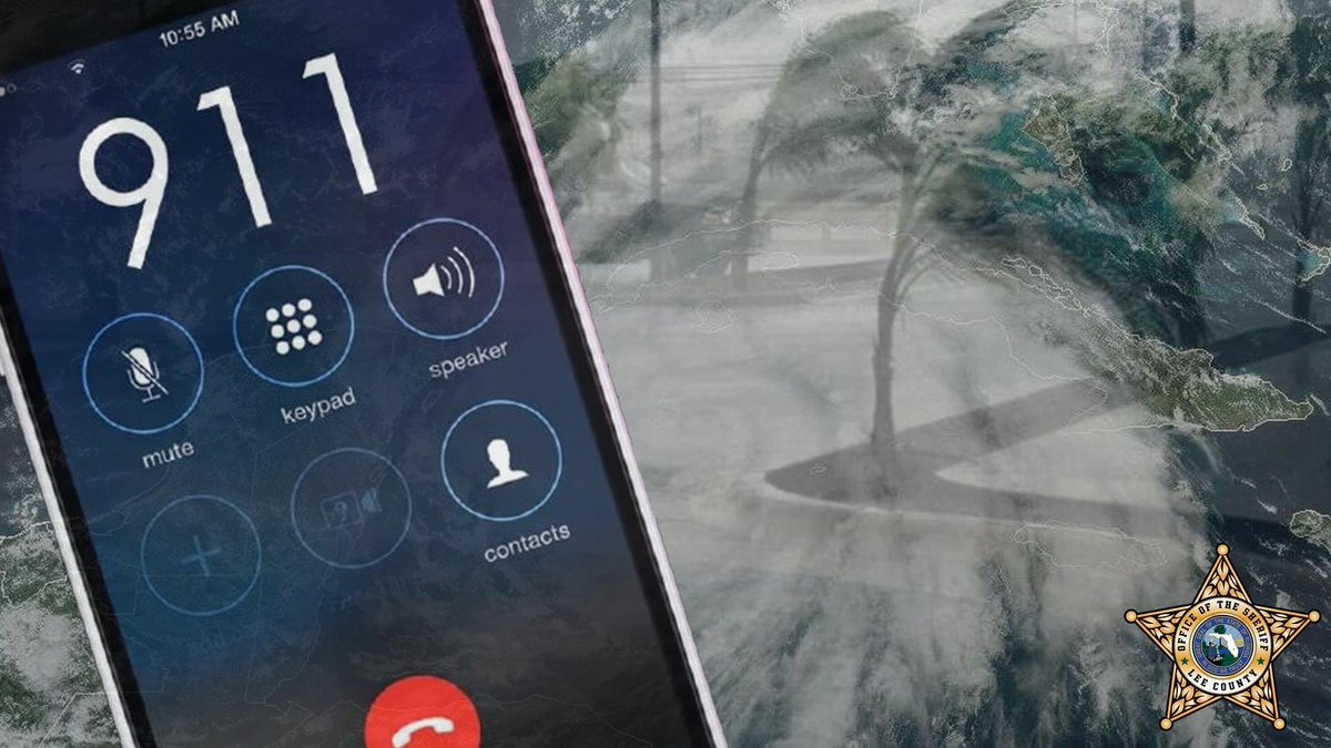 SheriffLeeFL's tweet photo. Hurricane Ian will make landfall in Southwest Florida this afternoon. Avoid danger, stay indoors. Emergency? 📞911. If you call during a time of high winds, Lee County has chief medical staff to provide medical advice and assist. Non-urgent 911 will be connected to Telehealth. https://t.co/KeSK9vi2mC