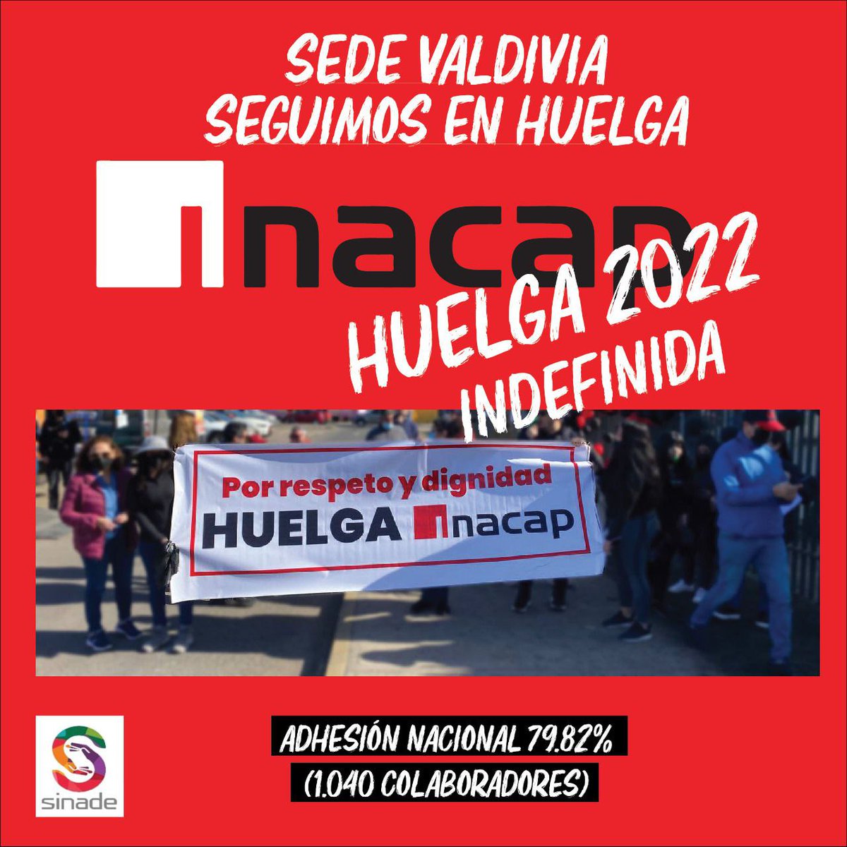 InacapHuelga's tweet photo. En INACAP SEGUIMOS EN HUELGA INDEFINIDA 
Tw @InacapHuelga - ig @InacapHuelga2022 #inacapHuelga2022 #inacapHuelga #huelgaindefinidainacap LUCAXINACAP #LUCAXINACAP INACAP Valdivia https://t.co/DLCfEt0PZp