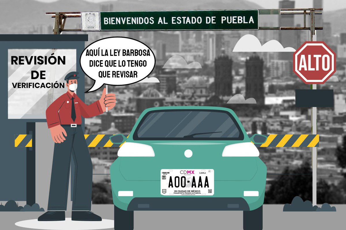 periodistasoy's tweet photo. La polémica decisión del gobernador @MBarbosaMX de prohibir la circulación de autos con placas foráneas y de detener a los automovilistas que no paguen en #Puebla el holograma de verificación vehicular, es violatoria de la Constitución y su artículo 11. https://t.co/jRIKSyi2zp https://t.co/LBi7uMLMWE