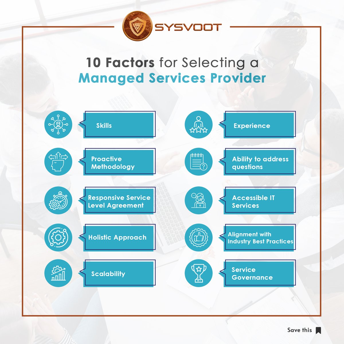 sysvoot's tweet photo. 10 Factors for Selecting a Managed IT Services Provider
While this is essential to consider when choosing a Managed Service Provider
https://t.co/t97vQrY4kc
#manageditservice #provider #MSP #fullfillbusiness #ITmanaged #WWERaw #IPL2023 #LumpyVirus #Wolverine #wolverineisback https://t.co/vNHcT0AIKI