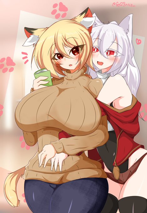 🐈×🐈_φ(:3」∠)_
@GeQ3r さんちのネコチャンことドッペルちゃんと我が家の人妻猫を絡ませてみた絵 