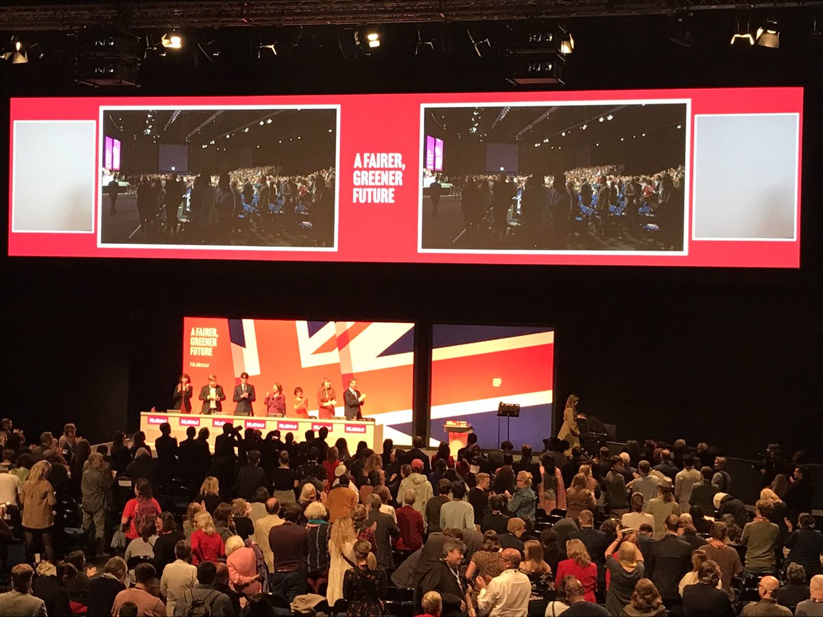 Turmaine's tweet photo. Singing #TheRedFlag and #Jerusalem brings #Lab22 to a close. What an amazing four days. #ReadyForGovernment! https://t.co/pCrolbXTLI