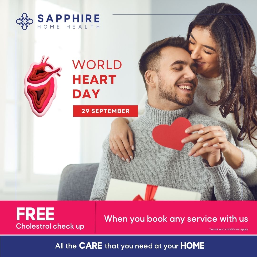 SapphireHHC's tweet photo. Book a Home test with us to know the current health status of your Heart, 
also Get a FREE Cholesterol check-up when you book any service with us 

Call us on ☎️ 80026843 

#WorldHeartDay #UAE #Dubai #healthcare #homehealthcare #health #hearthealth #healthcheckup https://t.co/VBO7CAT914