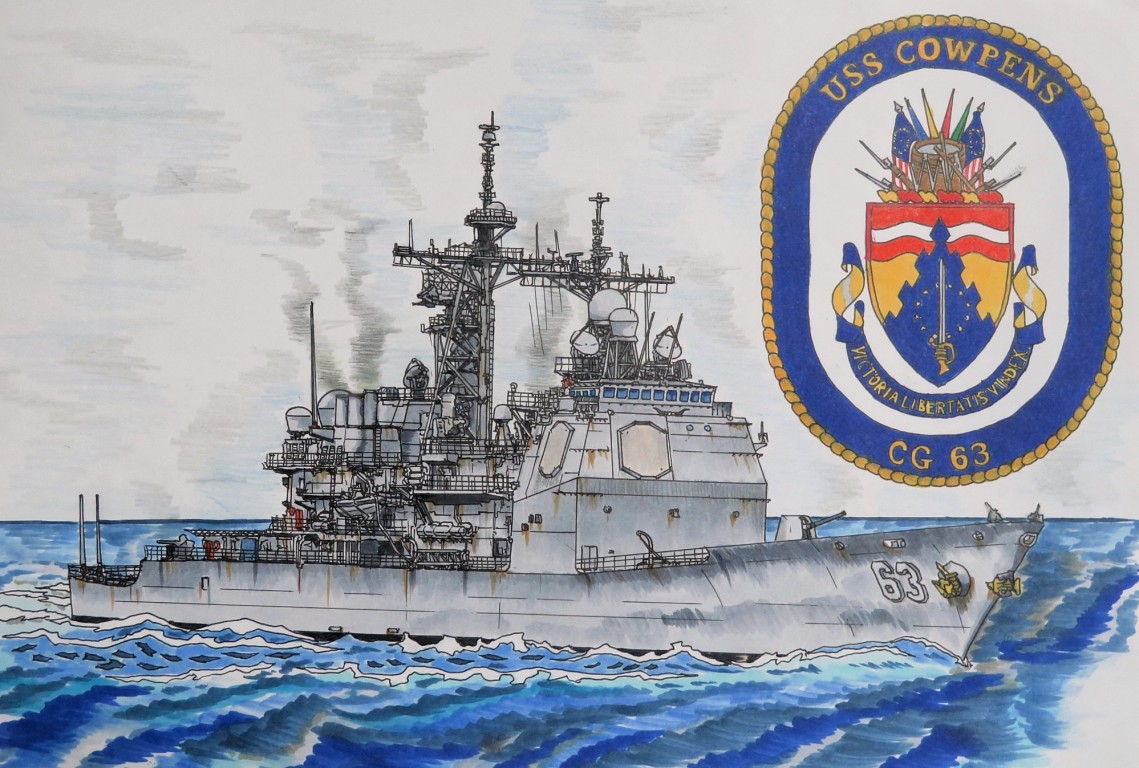 拙いですが…今まで描いた ＃タイコンデロガ級 #ミサイル巡洋艦 たち